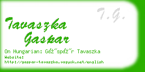 tavaszka gaspar business card